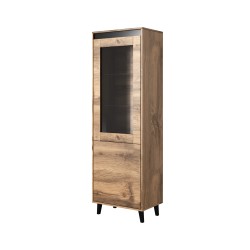 Vitrine 1 porte NORI 60 cm style industriel