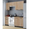 Cuisine complète 180 cm NILA couleur bois petit prix