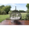 Fauteuil suspendu Torn avec rembourrage et coussin, 2 places en polyrotin avec armature. jardin