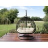 Fauteuil suspendu Torn avec rembourrage et coussin, 2 places en polyrotin avec armature. jardin