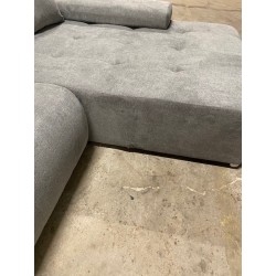 RECONDITIONNE - Canapé d'angle VEL30 en tissu gris