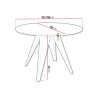 Table ronde extensible ZAFUN (90 - 128 cm)