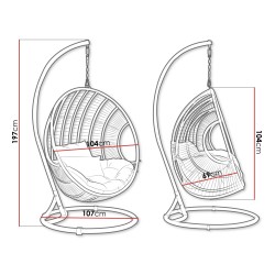 Fauteuil Suspendu de Jardin Kapiri en rotin