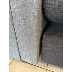 RECONDITIONNE - Canapé d'angle convertible d'occasion VEL60 en tissu gris à petit prix