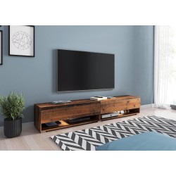 Meuble TV Lowboard A 180 cm Couleur Bois Old Style vintage style industriel