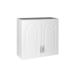 Meuble de cuisine haut 2 portes 80 cm DINA mélaminé avec 2 étagères