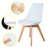 Lot de 4 chaises scandinaves blanche IJIE