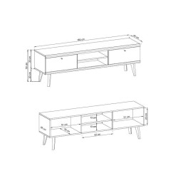 Meubles TV scandinave en 160 cm PRIMO