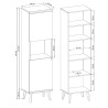 Vitrine de 50 cm PRIMO scandinave bois et blanc