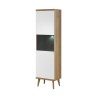 Vitrine de 50 cm PRIMO scandinave bois et blanc