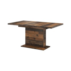 Table rectangle + allonge GLIANT 160 - 200 cm couleur béton, industrielle ou bois