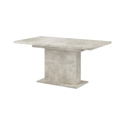 Table rectangle + allonge GLIANT 160 - 200 cm couleur béton, industrielle ou bois