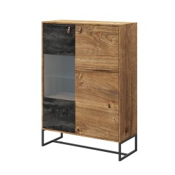 Vitrine DARK de 93 cm style industriel