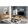 Ensemble TV ILDA bois et blanc moderne et design