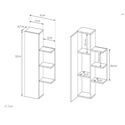 Ensemble TV ILDA bois et blanc moderne et design