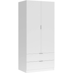 Armoire penderie 2 portes et 2 tiroirs