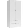 Armoire penderie 2 portes et 2 tiroirs