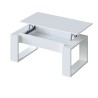 NOVA - Table Basse relevable Finition Blanc artik