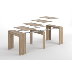 Table extensible ALGA bois différentes positions