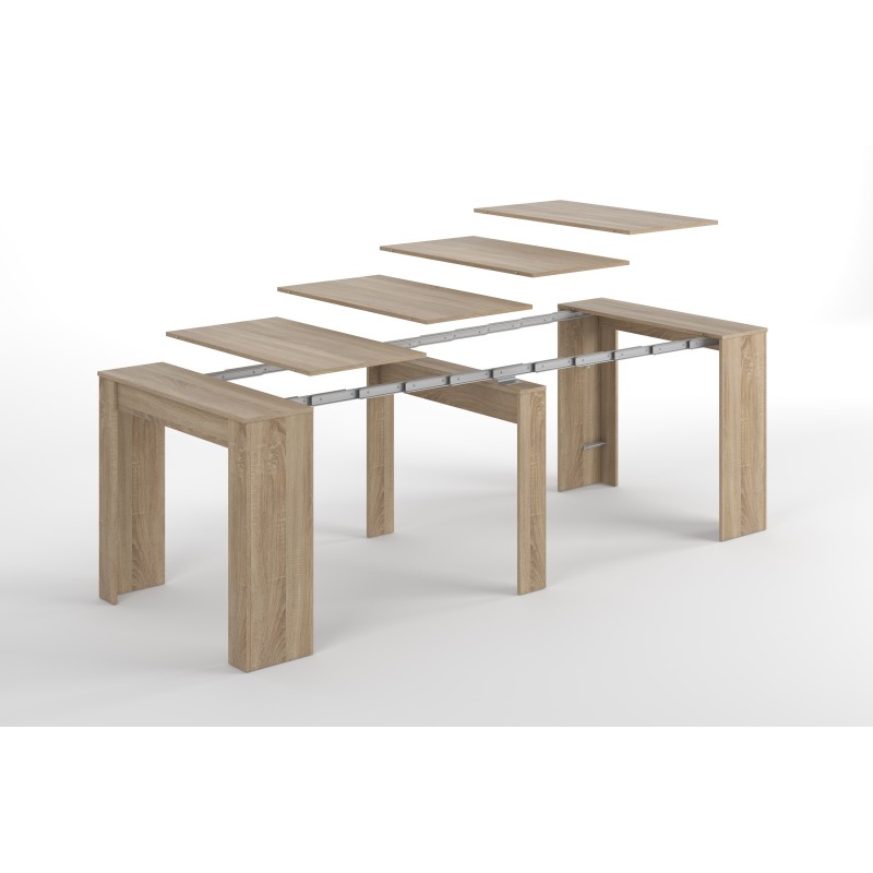 Table extensible ALGA bois différentes positions