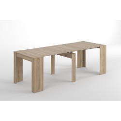 Table extensible ALGA blanc brillant gris ou bois 